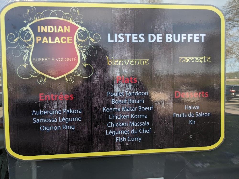 INDIAN PALACE BUFFET A VOLONTE - Menu Image 2